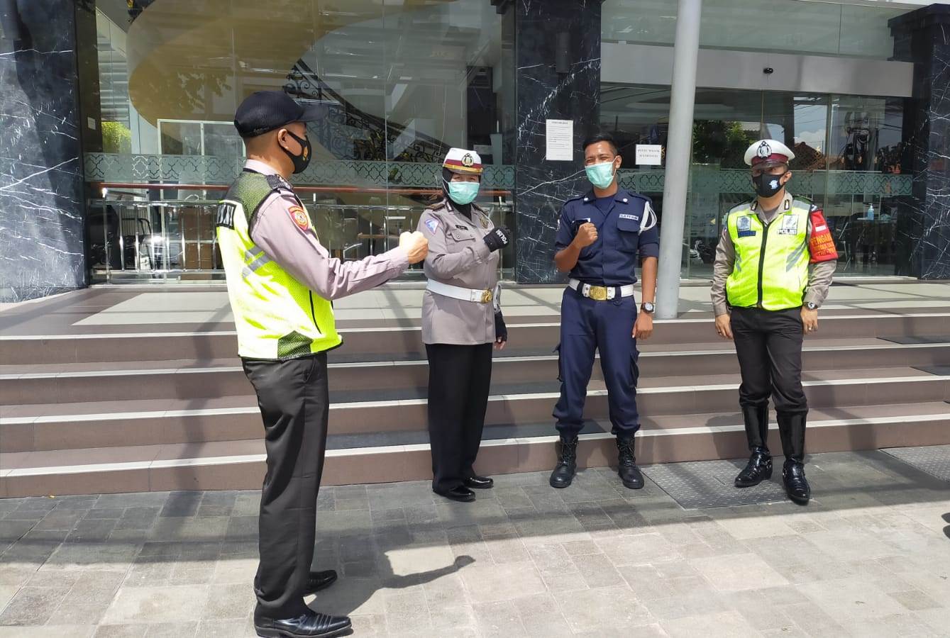 Polsek Pabean Cantikan Patroli di Rumah Sakit Al Irsyad, Cegah Penjemputan Paksa Jasad Pasien Covid-19