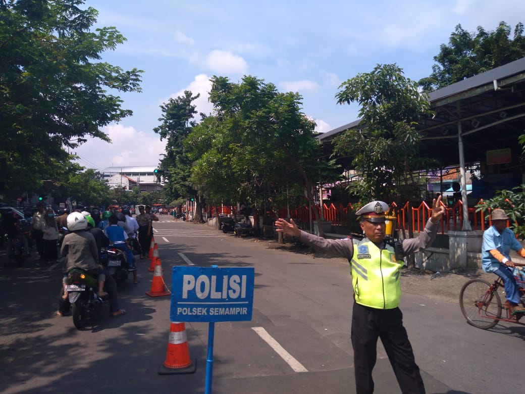 Polsek Semampir Bareng Dishub Gelar Razia Sepeda Motor