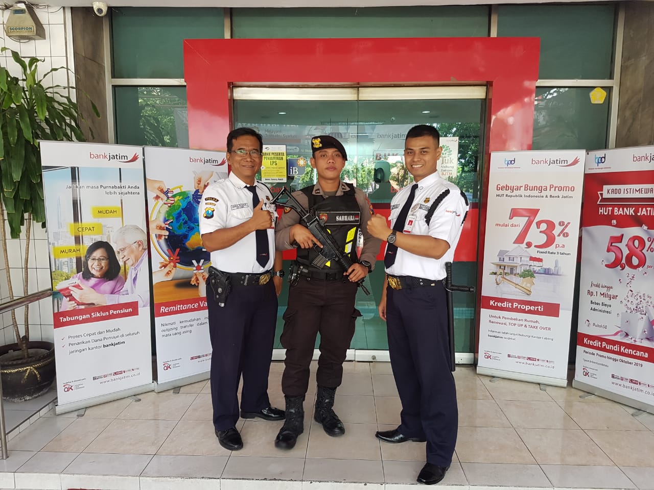 Satsabhara Polres Tanjung Perak Gelar Patroli Perbankan, Antisipasi Kriminalitas 3C