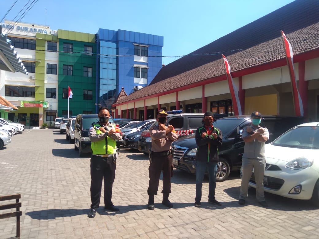 Polsek Semampir Patroli di Rumah Sakit Paru Karang Tembok, Antisipasi Pemulangan Paksa Jasad Pasien Covid-19