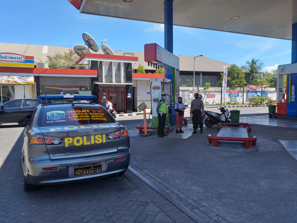 Polsek Asemrowo Pantau Keamanan SPBU Lewat Patroli Rutin