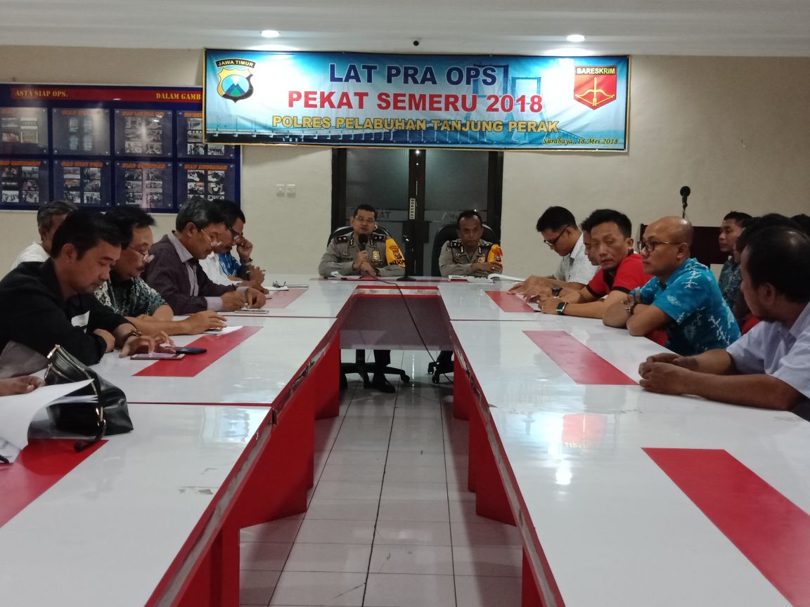 Polres Tanjung Perak Gelar Latihan Pra Operasi Pekat Semeru 2018