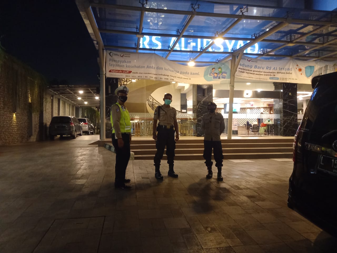 Polsek Pabean Cantikan Gelar Patroli Malam di Rumah Sakit Al Irsyad, Antisipasi Kerawanan