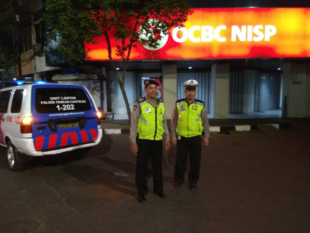 Unit Lantas & Unit Sabhara Polsek Pabean Cantikan Patroli Malam Perbankan