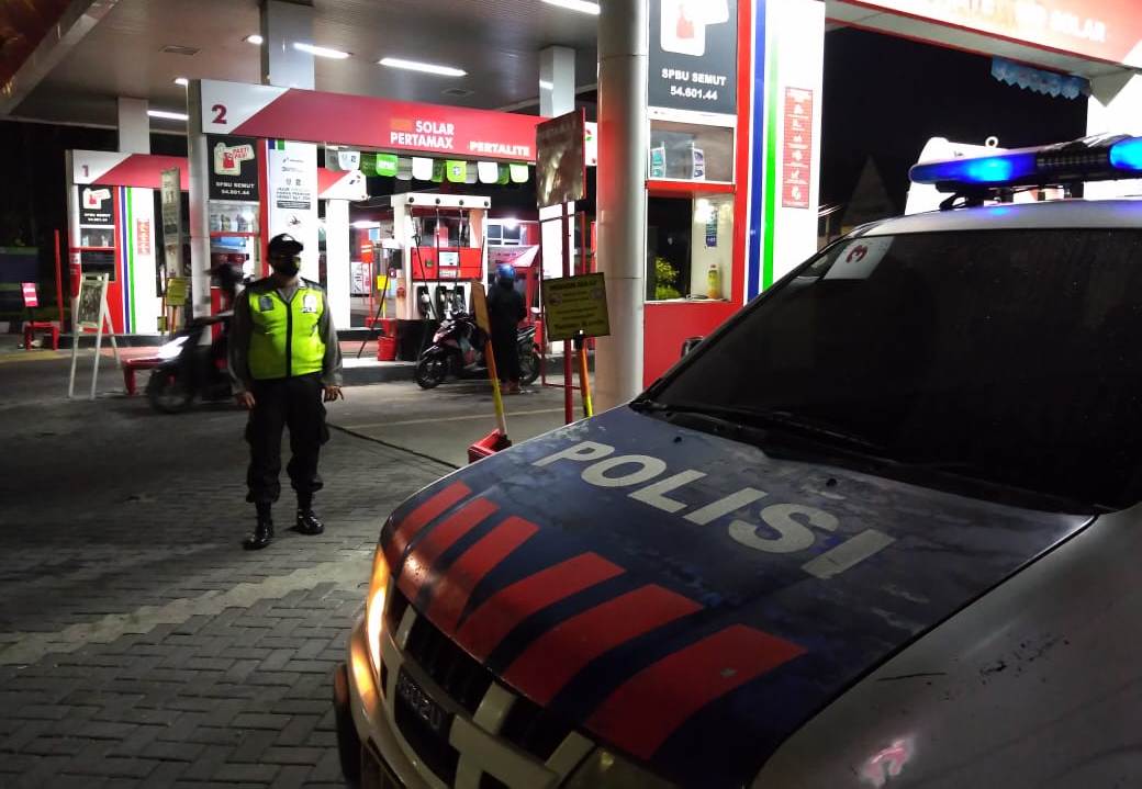 Polsek Pabean Cantikan Lakukan Patroli Malam di SPBU, Antisipasi Aksi 3C