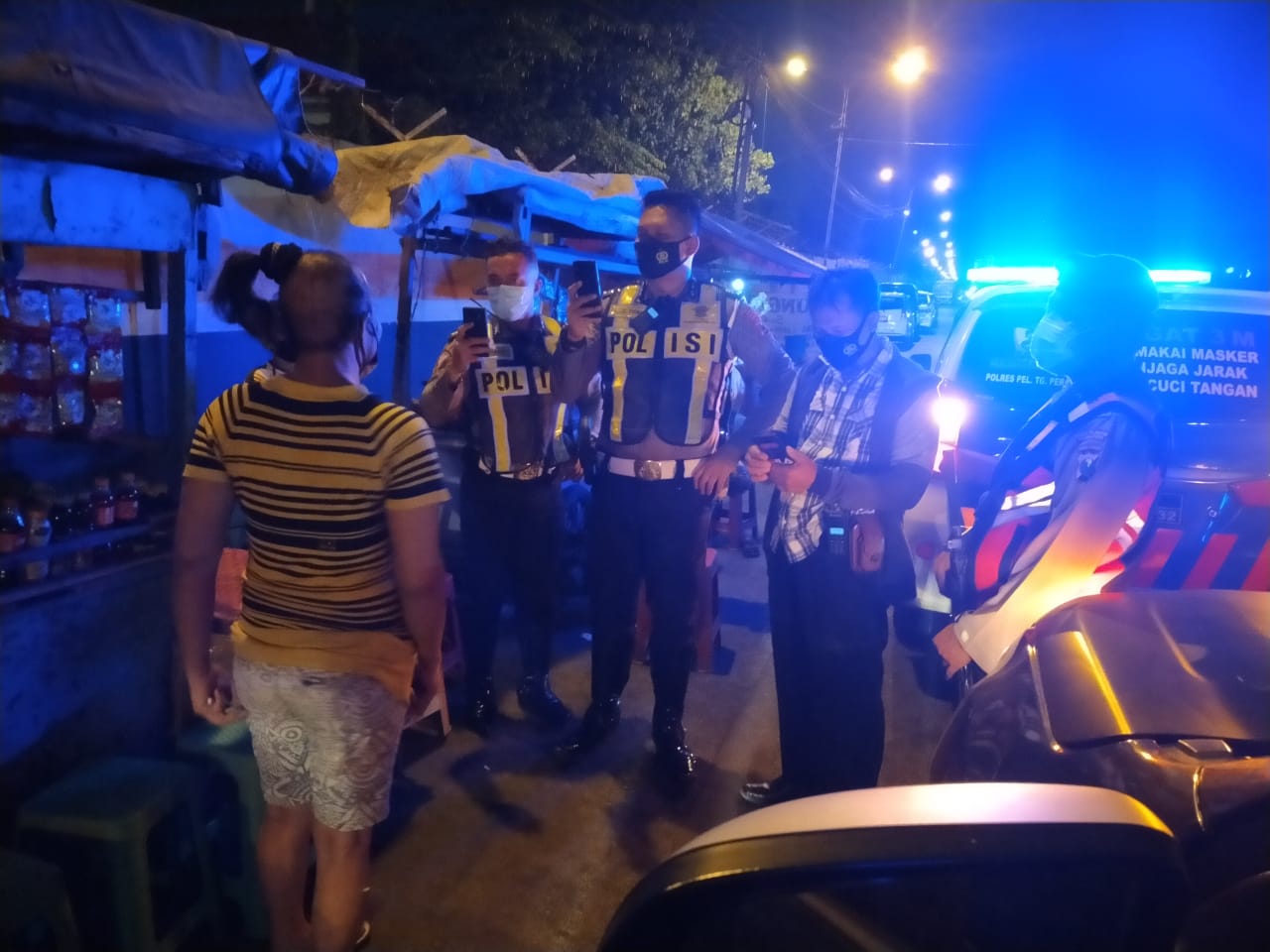 Polres Tanjung Perak Gelar Patroli Skala Besar & Penertiban Masker