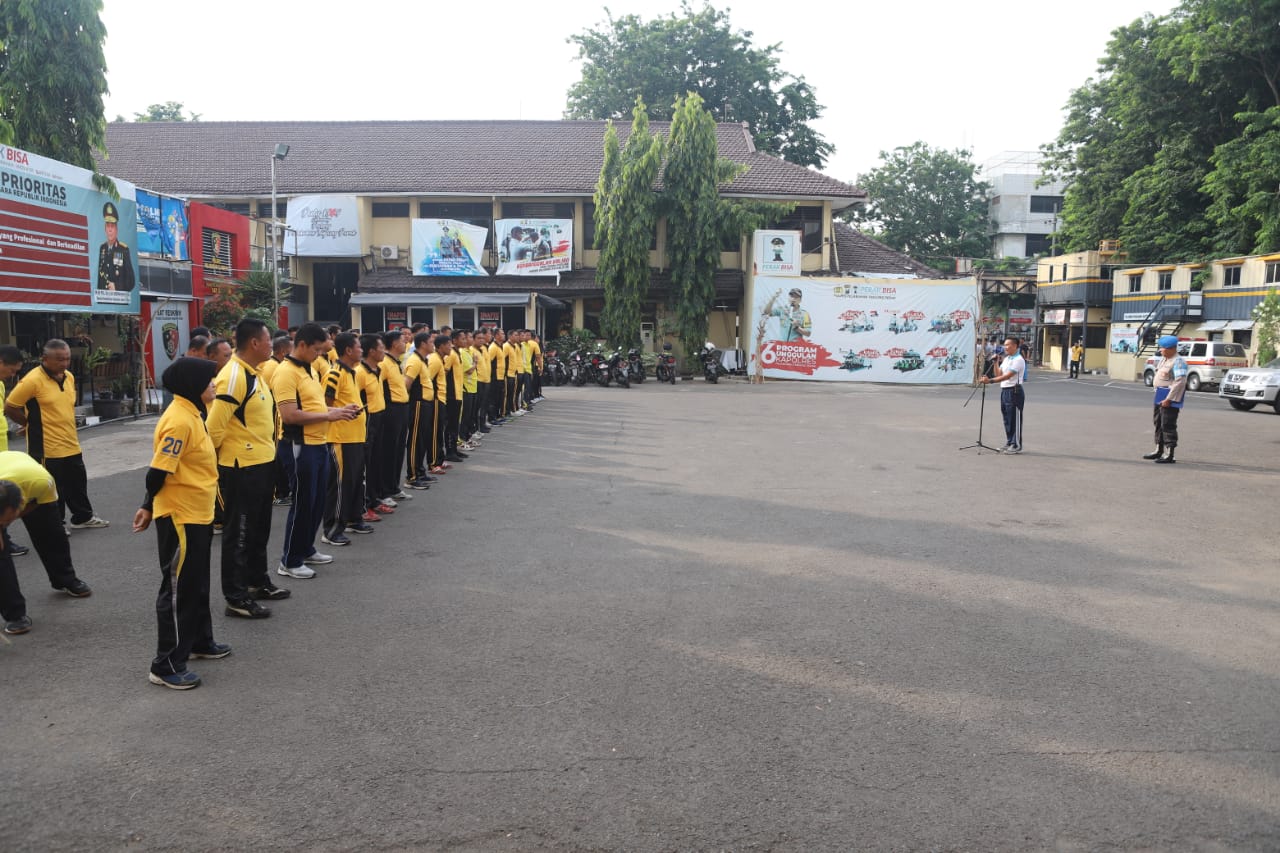 Jaga Kebugaran Personil Lewat Kegiatan Rutin Olahraga Sabtu Pagi