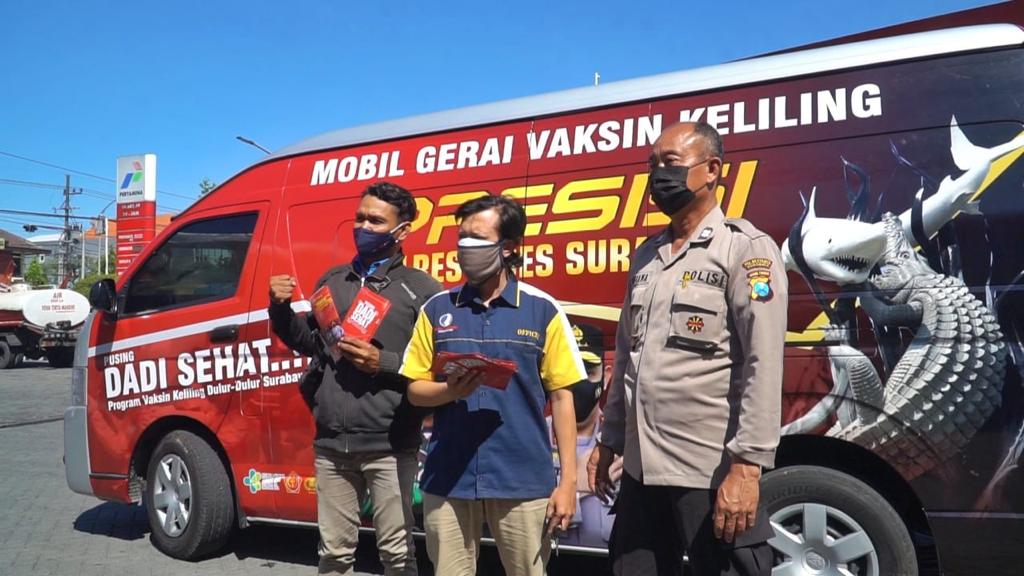 Mobil Vaksin Keliling Polrestabes Surabaya Siap Mensupport Komunitas Masyarakat