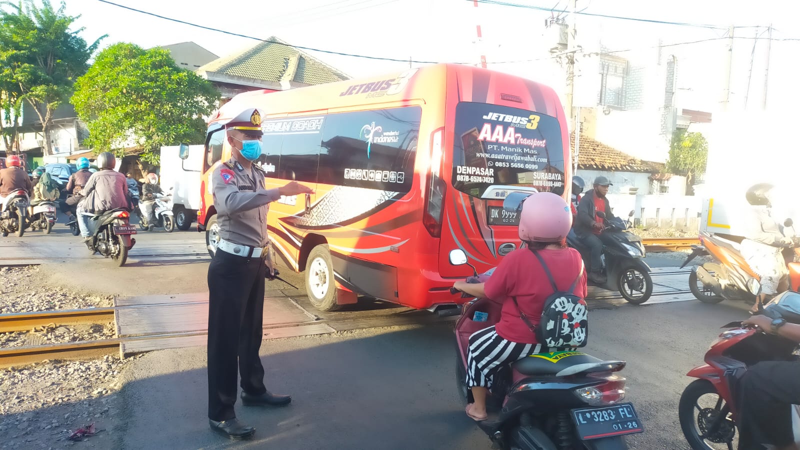 Polsek Pabean Cantikan Lakukan Patroli Lalu Lintas Sore, Waspada Terjadinya 3C