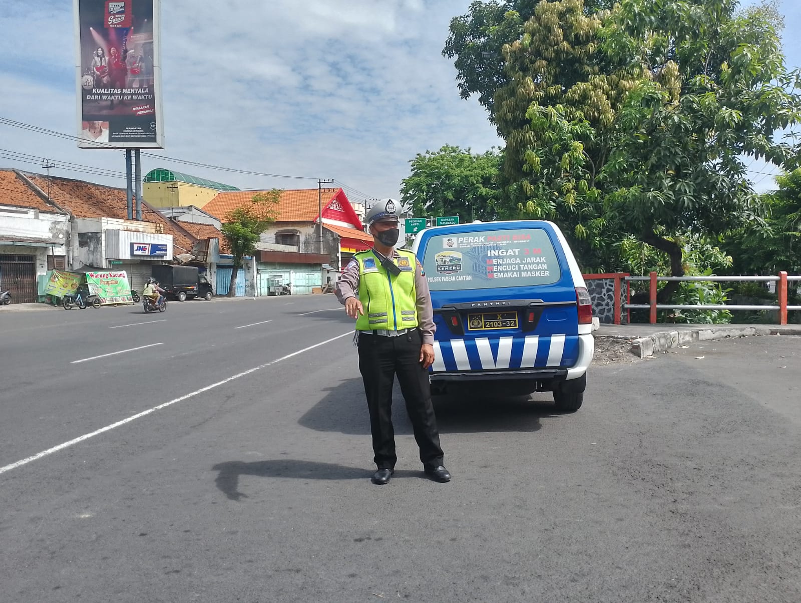 Polsek Pabean Cantikan Laksanakan Pam Jalur Jalan Bunguran, Situasi Terpantau Aman Lancar