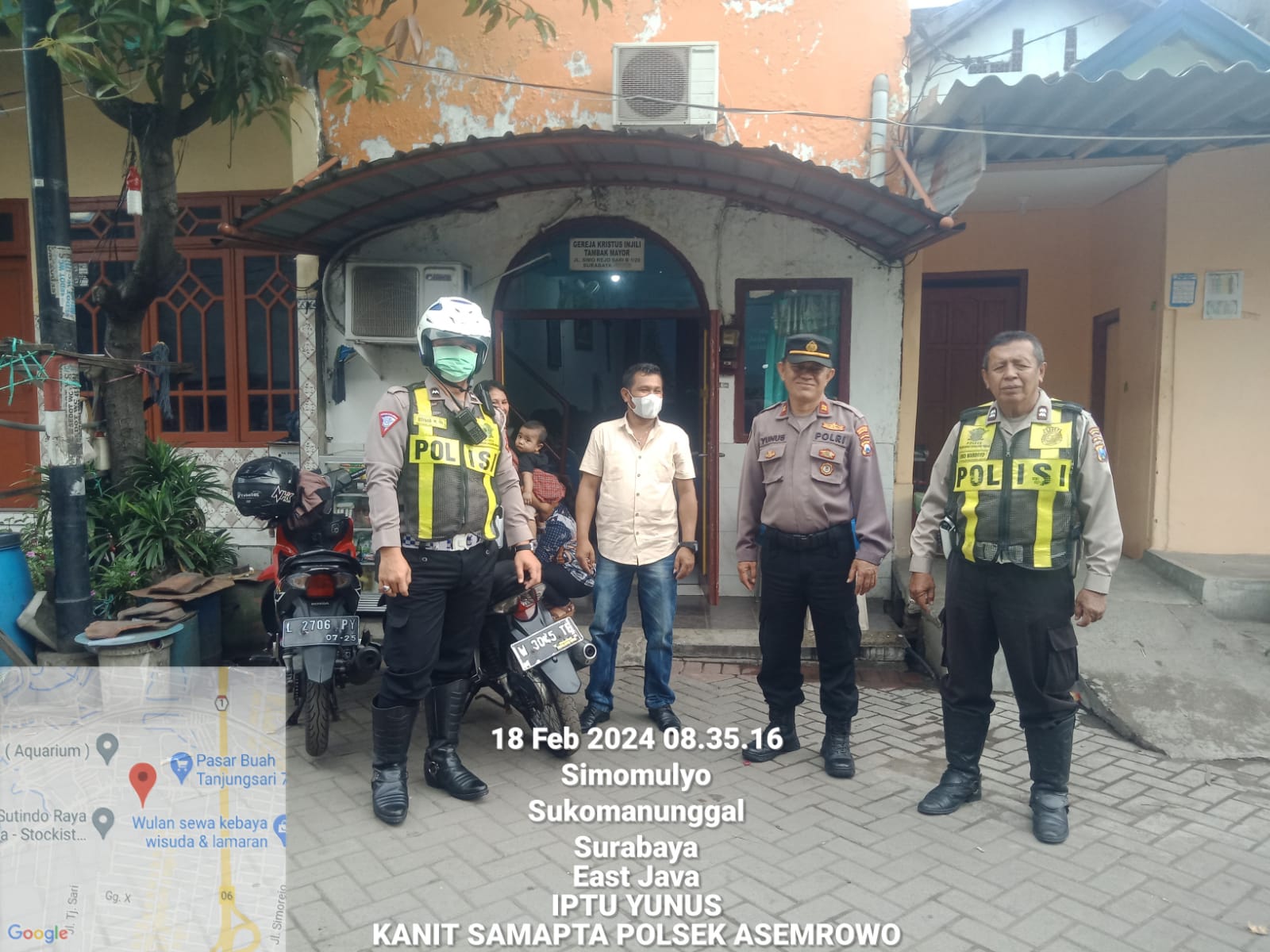 Polsek Asemrowo Melaksanakan Patroli Keamanan di Tempat Ibadah, Cegah Adanya Kerusuhan