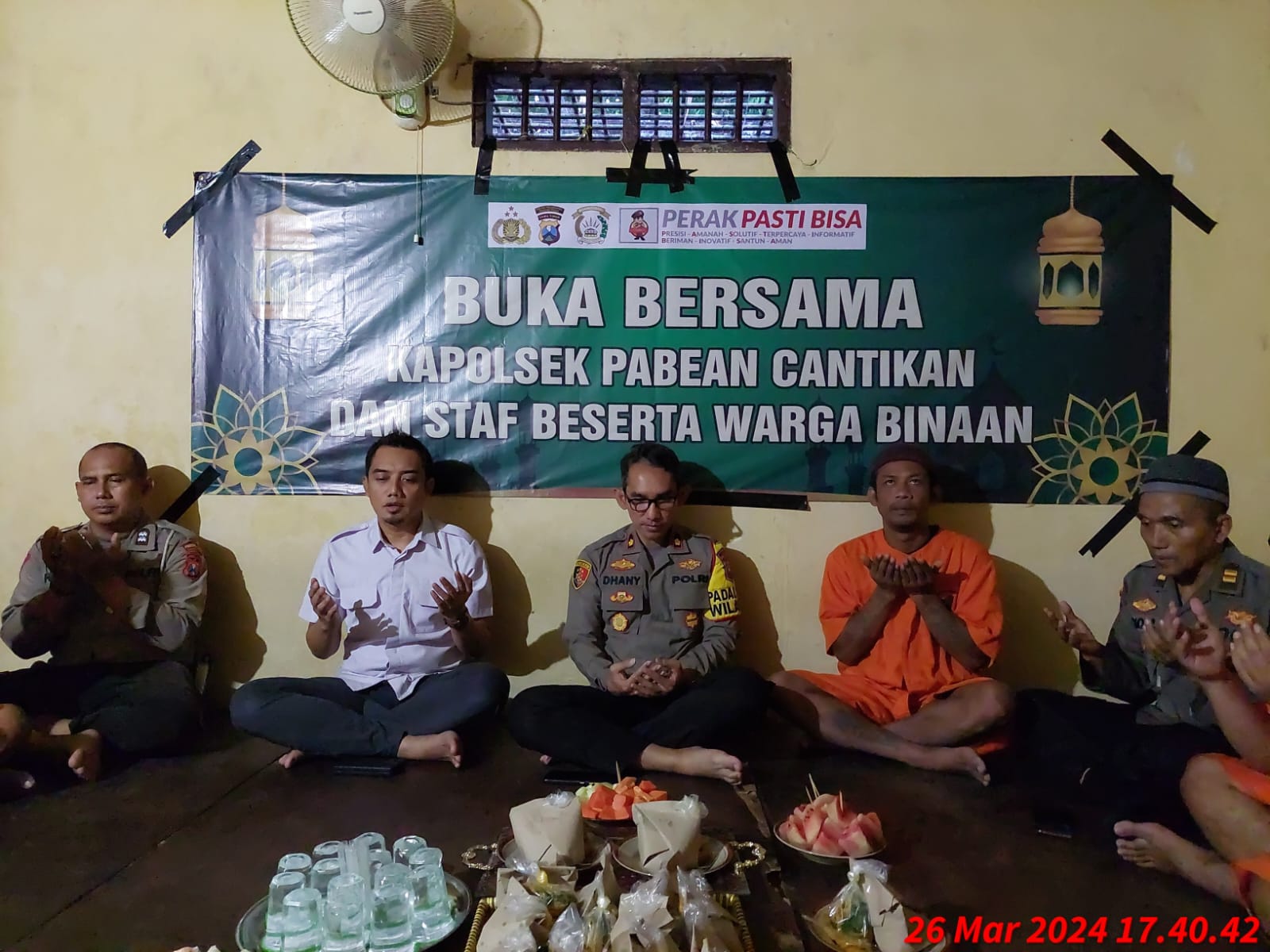 Polsek Pabean Cantikan Gelar Refleksi Bersama Penghuni Rutan