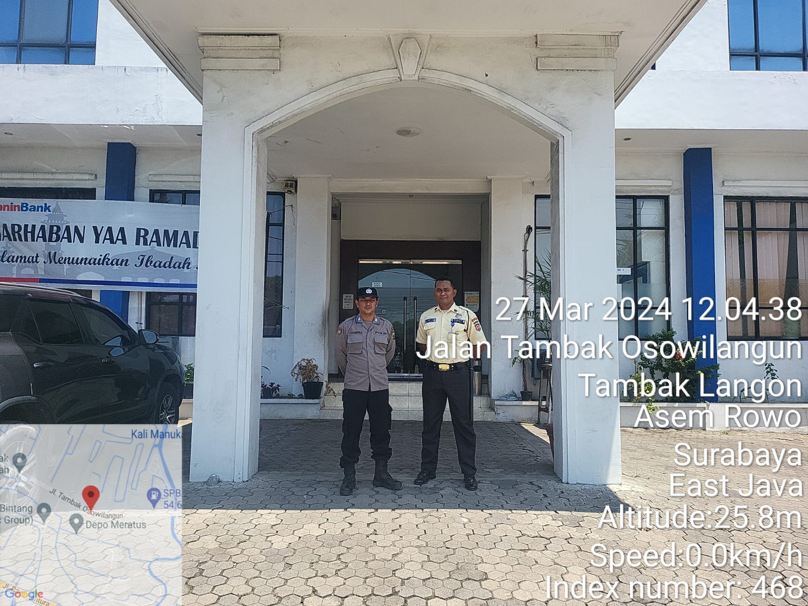 Polsek Asemrowo Pantau Keamanan di Bank Panin, Cegah Tindak 3C