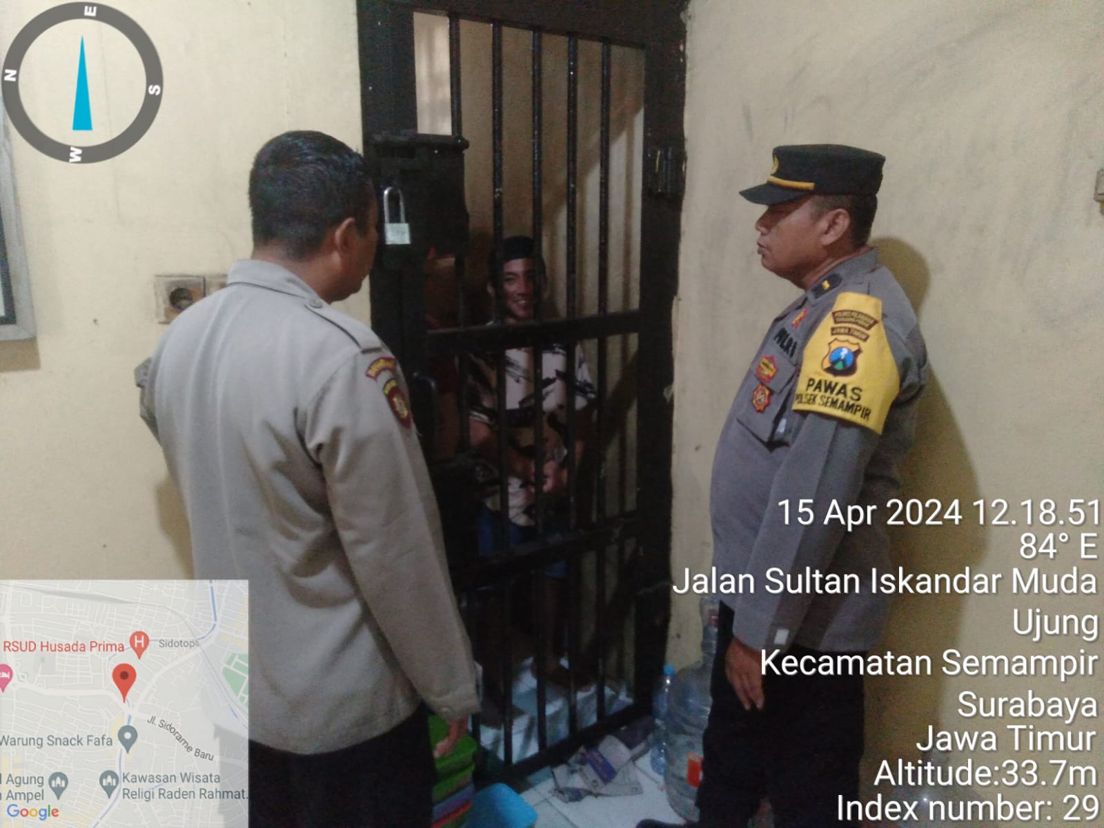 Polsek Semampir Perketat Pengawasan Ruang Tahanan, Situasi Aman dan Kondusif