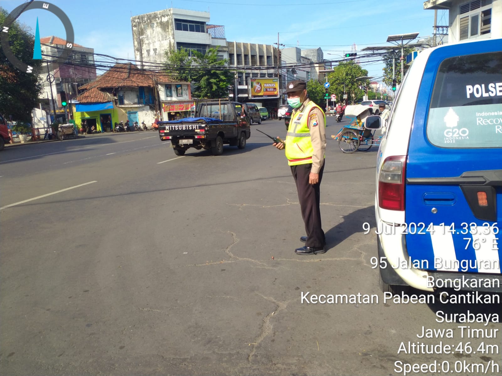 Polsek Pabean Cantikan Melaksanakan Patroli Kewilayahan dan Pemantauan Arus Lalu Lintas