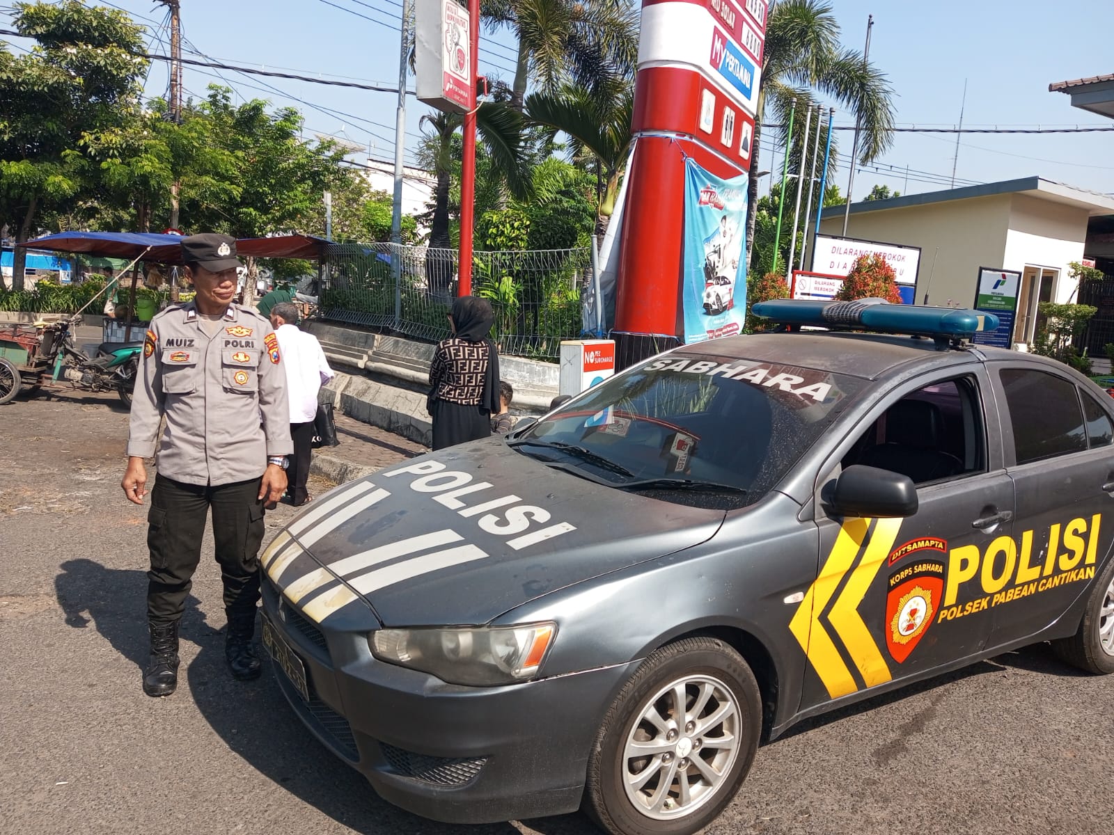 Polsek Pabean Cantikan Tingkatkan Keamanan di Titik Rawan SPBU dan Bank